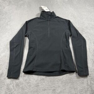 Mountain Hardwear Microchill Zip T Jacket Womens Small Black Fleece Baselayer